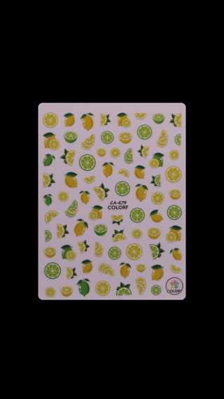 Flowers and Fruits Nail Stickers
