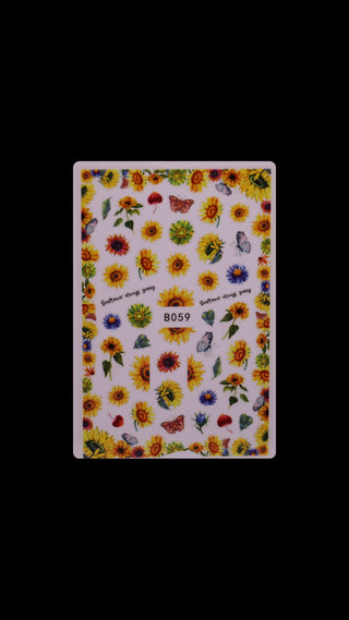 Flowers and Fruits Nail Stickers