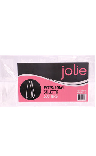 Jolie Stiletto Nail Tips (Extra Long) 500 pieces