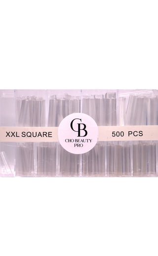 Cho Beauty Pro Nail Tips (XXL Square Clear) 500 pieces