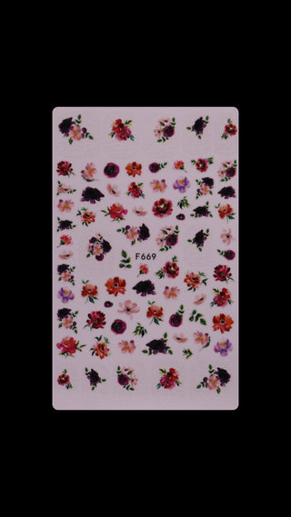 Flowers and Fruits Nail Stickers